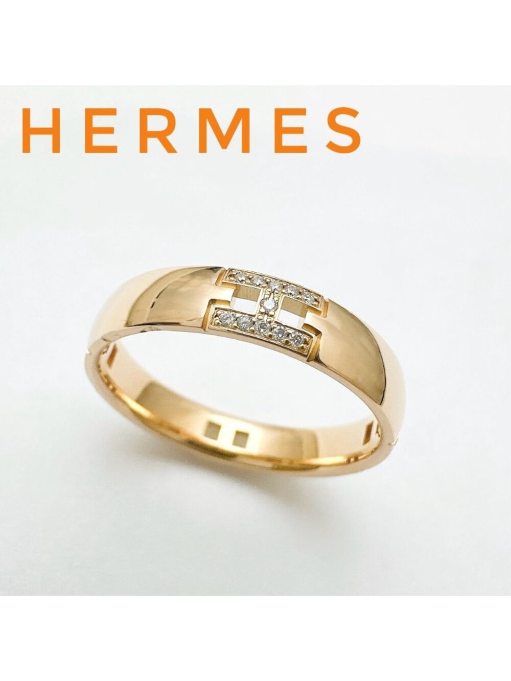 Hermes Ever Herakles Diamond Pink Gold Ring